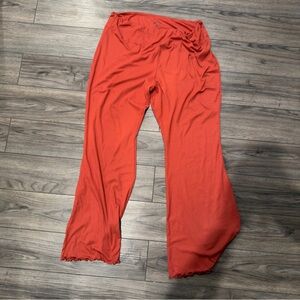 Bright Orange Wide-Leg Lounge Pants. No Boundaries.